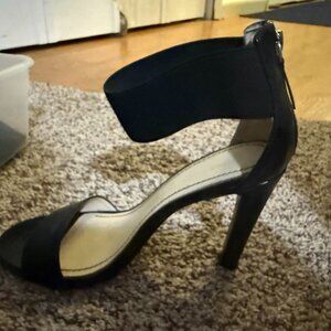 High-heeled ankle-strap sandal